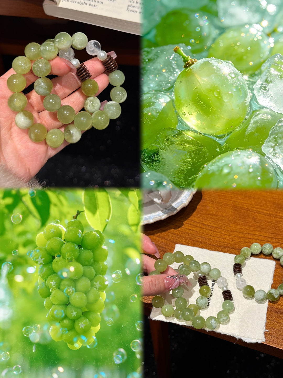 Green Grape Milk Foam Xiuyan Jade Bracelet – Limited Edition | Size 13
