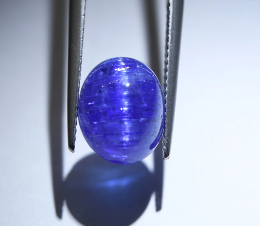 6.91ct Natural Tanzanite Cat's Eye | Rare Untreated Tanzanian Oval TAZ02