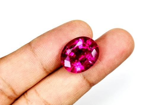 18ct Natural Mozambique Rubellite | Massive Untreated Oval Cut TOR12