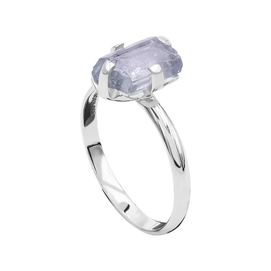Starborn Purple Scapolite Prong Ring Purple Scapolite in Sterling Silver