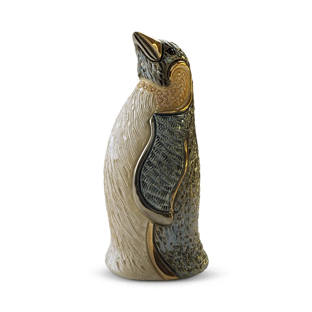 Hand-Carved Ceramic Penguin Figurine - De Rosa Collections - F103A