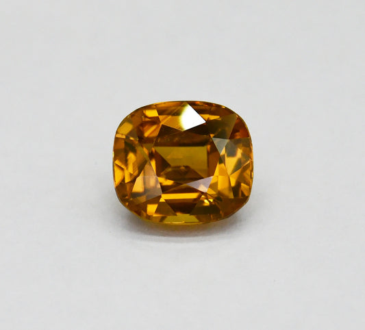 6.36ct Flawless Yellow Zircon | Natural Sri Lankan Cushion Cut ZCON8