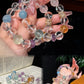 Auspicious White Multi-Gemstone Bracelet Crystal, Fluorite, Aquamarine, Amethyst, Rose Quartz & Citrine