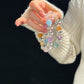Auspicious White Multi-Gemstone Bracelet Crystal, Fluorite, Aquamarine, Amethyst, Rose Quartz & Citrine