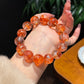 Lucky Red Koi Hematoid Quartz Bracelet – Size 15 Abundance & Wishes Crystal