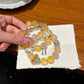 Golden Flower Multi-Gemstone Bracelet – Size 12/13 | Citrine, Rose Quartz, Fluorite & Crystal