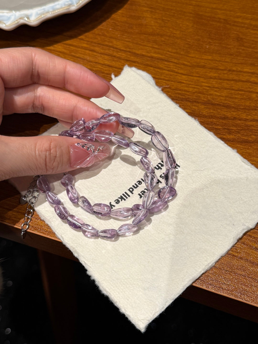 Genuine Amethyst Free Form Faceted Bracelet – One-of-a-Kind Elegance