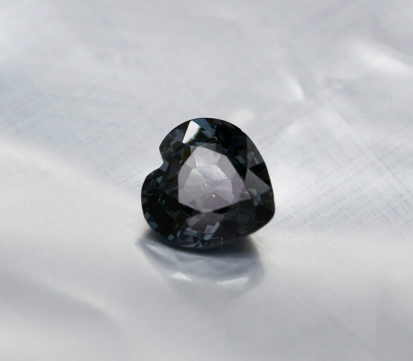 4.82ct Natural Burmese Bluish Grey Spinel | VVS Heart Shaped Gem COBS28