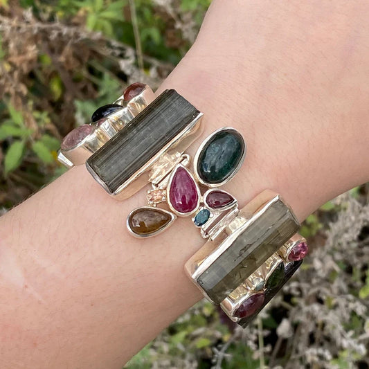 Starborn Multicolor Tourmaline Bracelet in 925 Sterling Silver