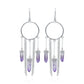 Amethyst Crystal Boho Styles Earrings in Sterling Silver