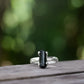 Starborn Black Tourmaline Prong Ring Hammered Sterling Silver