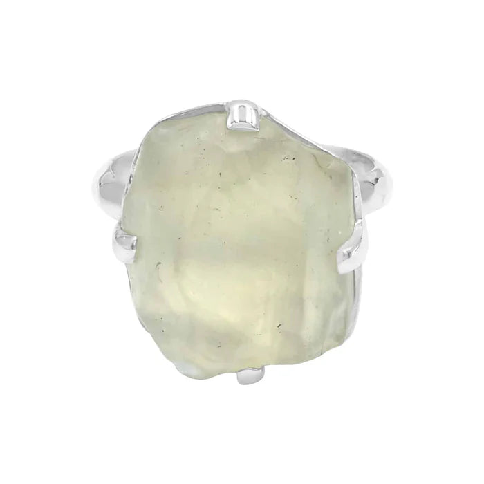 Starborn Libyan Desert Tektite Ring Fixed Shank in Sterling Silver