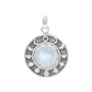Starborn Rainbow Moonstone Moon Phases Pendant Sterling Silver
