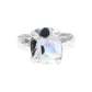 Starborn Rainbow Moonstone Slice Ring Sterling Silver