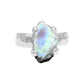 Starborn Rainbow Moonstone Slice Ring Sterling Silver