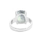 Starborn Rainbow Moonstone Slice Ring Sterling Silver