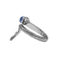 Starborn Coiled Snake Ring 925 Sterling Silver with 4mm Faceted Tanzanite