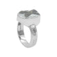 Starborn Staurolite Bezel Ring Rough X Crystal in Sterling Silver