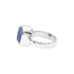 Starborn Tanzanite Bezel Ring Raw Crystal in Hammered Sterling Silver