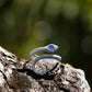 Starborn Coiled Snake Ring 925 Sterling Silver with 4mm Faceted Tanzanite