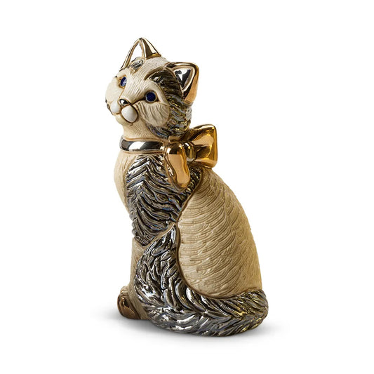 Cat with Ribbon Figurine