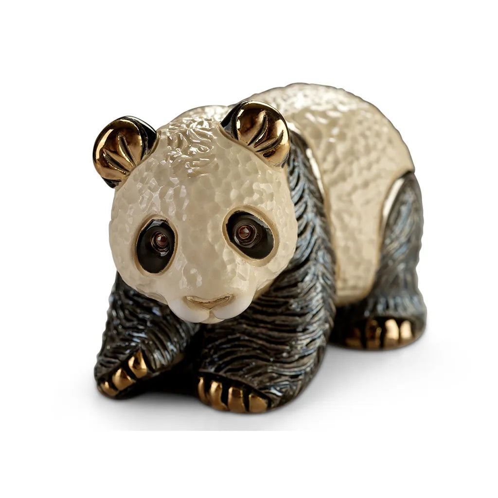 Hand-Carved Ceramic Panda Figurine - De Rosa Collections FIG F102