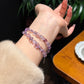 Genuine Amethyst Free Form Faceted Bracelet – One-of-a-Kind Elegance