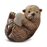 Hand-Carved Ceramic Sea Otter Figurine | De Rosa