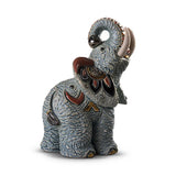 Hand-Carved Samburu Elephant Ceramic Figurine - De Rosa Collections