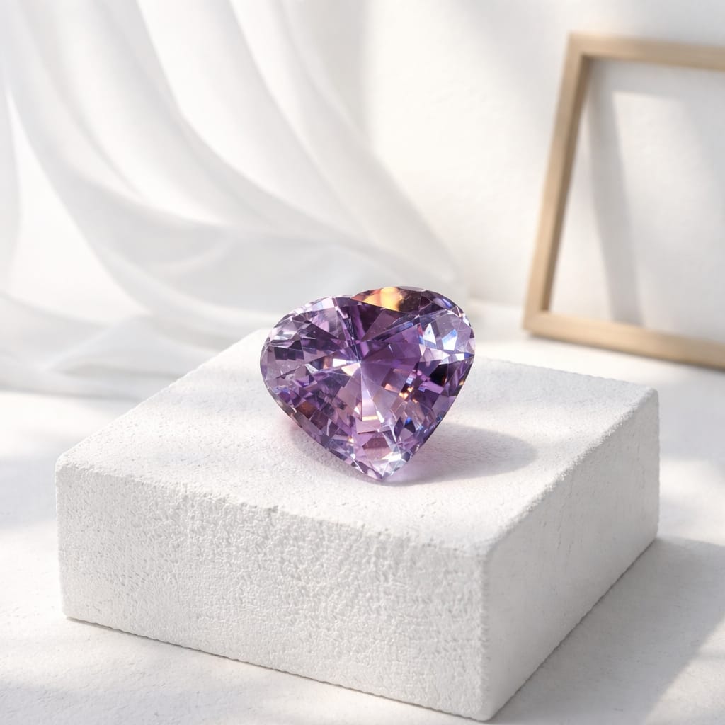 Heart Shaped Gemstone Kunzite