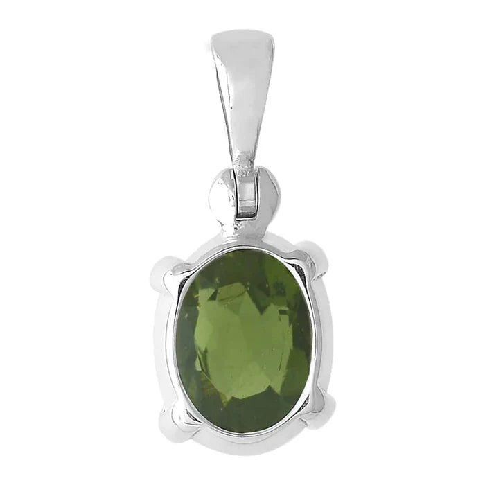 Moldavite 2ct Sterling Silver Pendant