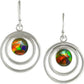 Starborn Rare Iridescent Ammolite "Celestial Orbit" Jewelry Suite in Hand-Forged Sterling Silver