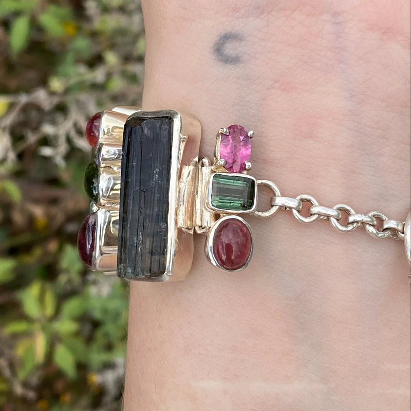 Starborn Multicolor Tourmaline Bracelet in 925 Sterling Silver