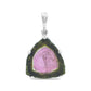 Starborn Watermelon Tourmaline Crystal Slice Pendant — Sterling Silver