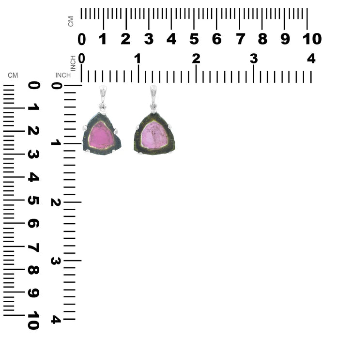 Starborn Watermelon Tourmaline Crystal Slice Pendant — Sterling Silver