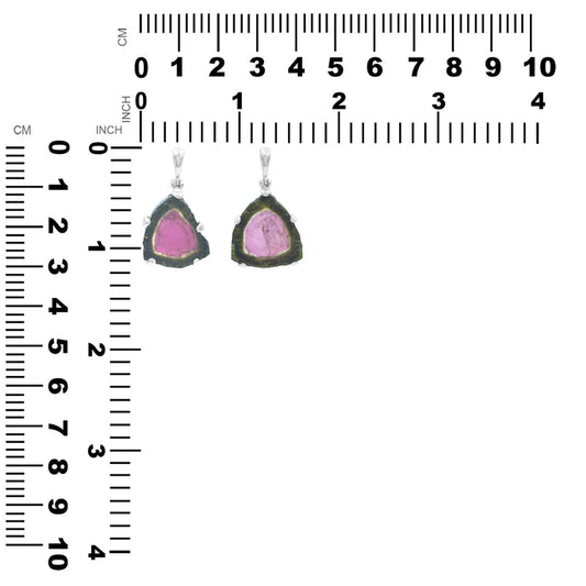 Starborn Watermelon Tourmaline Crystal Slice Pendant — Sterling Silver
