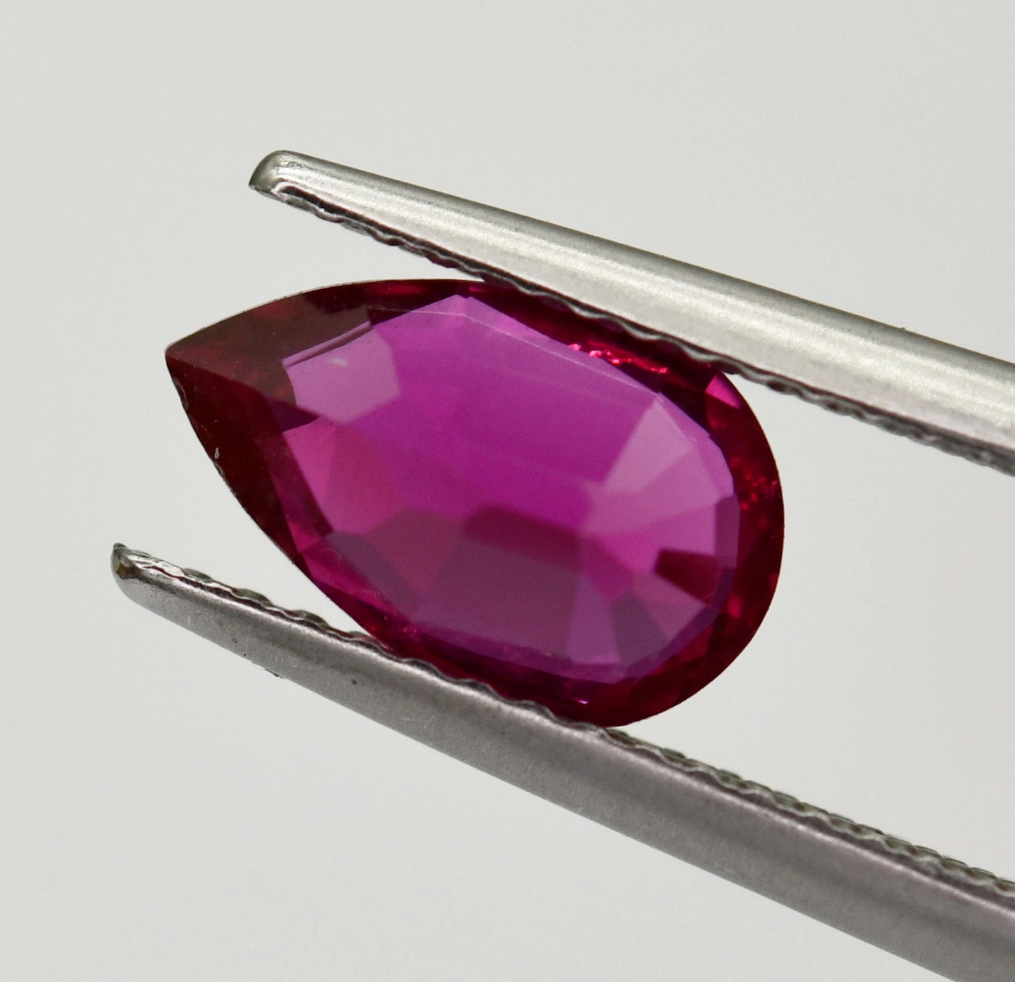 1.66ct Natural Mozambique Ruby | Vivid Pinkish Red Pear Cut RUB02