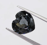 4.82ct Natural Burmese Bluish Grey Spinel | VVS Heart Shaped Gem COBS28