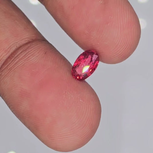 1.58ct Natural Red Mahenge Spinel – Unheated Oval Tanzanian Gem COBS24