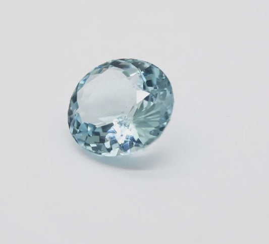 7.97ct Natural Flawless Aquamarine – Oval Cut Indian Gemstone AQA09