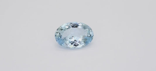 6.31ct Natural Oval Aquamarine – Untreated Indian Beryl Gemstone AQA11