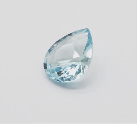 8.76ct Natural Pear Aquamarine – Internally Flawless (IF) Indian Gem
