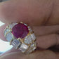 2.25ct Unheated Burma Ruby & Diamond Antique 18K Gold Ring | Certified Luxury | RUB 01