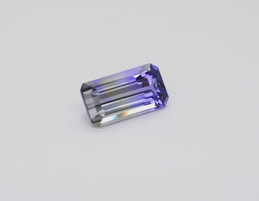 5.01ct Natural Bi-Color Tanzanite | Rare Unheated Purple-Pink & Blue TAZ03